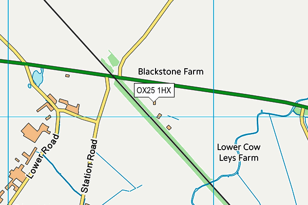 OX25 1HX map - OS VectorMap District (Ordnance Survey) OX25 1HX map - OS VectorMap District (Ordnance Survey)