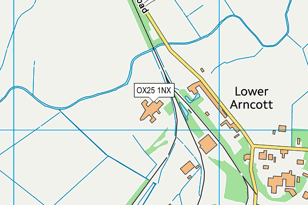 OX25 1NX map - OS VectorMap District (Ordnance Survey) OX25 1NX map - OS VectorMap District (Ordnance Survey)