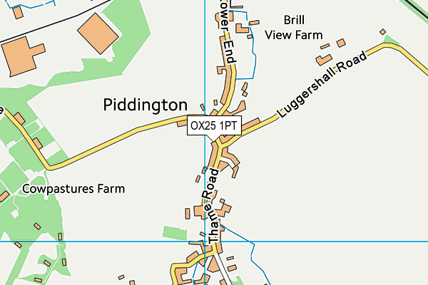 OX25 1PT map - OS VectorMap District (Ordnance Survey) OX25 1PT map - OS VectorMap District (Ordnance Survey)