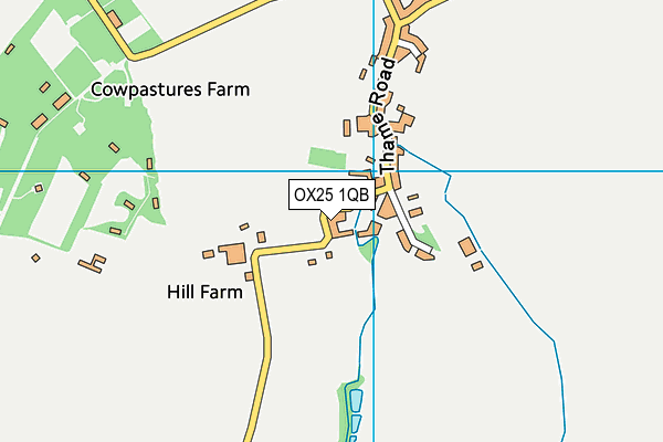 OX25 1QB map - OS VectorMap District (Ordnance Survey) OX25 1QB map - OS VectorMap District (Ordnance Survey)
