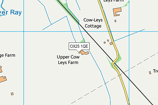 OX25 1QE map - OS VectorMap District (Ordnance Survey)