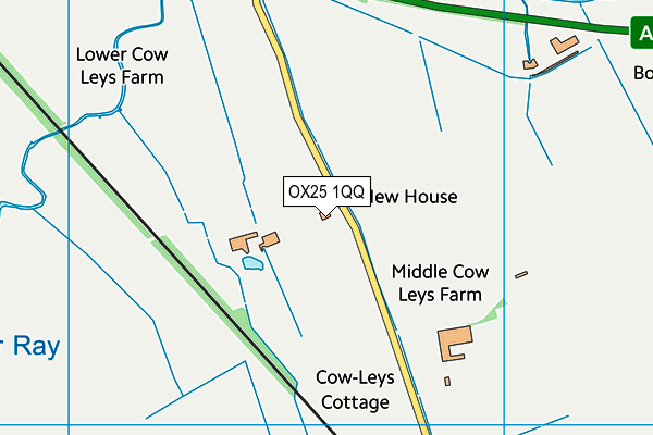 OX25 1QQ map - OS VectorMap District (Ordnance Survey) OX25 1QQ map - OS VectorMap District (Ordnance Survey)