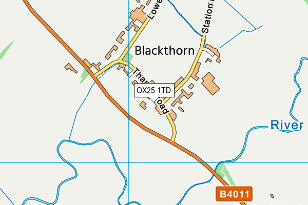 OX25 1TD map - OS VectorMap District (Ordnance Survey) OX25 1TD map - OS VectorMap District (Ordnance Survey)