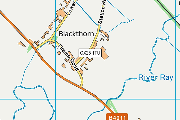 OX25 1TU map - OS VectorMap District (Ordnance Survey) OX25 1TU map - OS VectorMap District (Ordnance Survey)