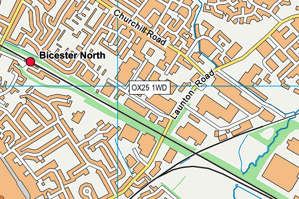 OX25 1WD map - OS VectorMap District (Ordnance Survey) OX25 1WD map - OS VectorMap District (Ordnance Survey)