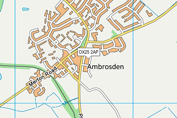 OX25 2AP map - OS VectorMap District (Ordnance Survey) OX25 2AP map - OS VectorMap District (Ordnance Survey)