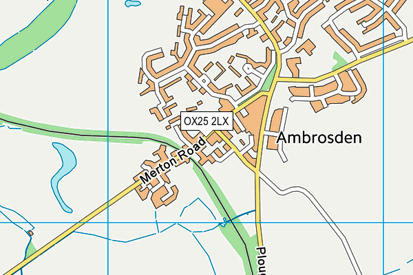 OX25 2LX map - OS VectorMap District (Ordnance Survey) OX25 2LX map - OS VectorMap District (Ordnance Survey)