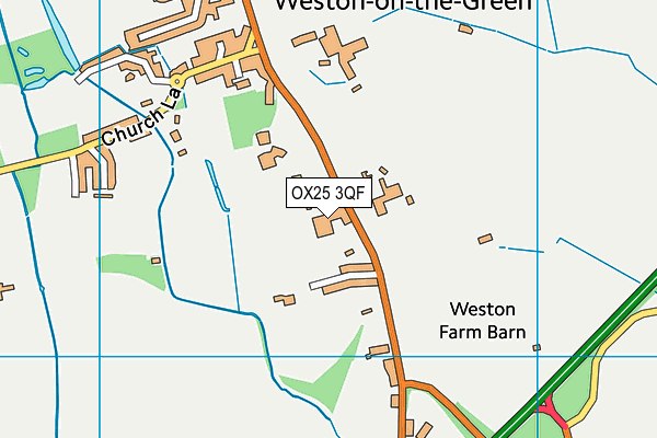 OX25 3QF map - OS VectorMap District (Ordnance Survey) OX25 3QF map - OS VectorMap District (Ordnance Survey)