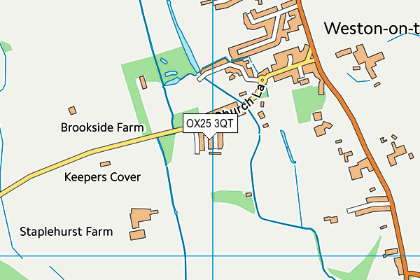 OX25 3QT map - OS VectorMap District (Ordnance Survey) OX25 3QT map - OS VectorMap District (Ordnance Survey)