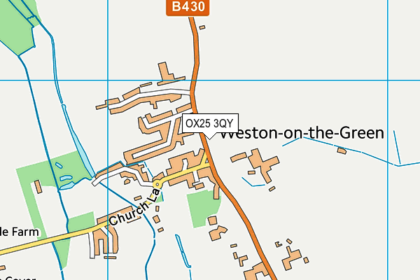 OX25 3QY map - OS VectorMap District (Ordnance Survey) OX25 3QY map - OS VectorMap District (Ordnance Survey)