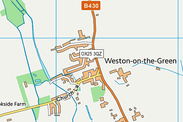 OX25 3QZ map - OS VectorMap District (Ordnance Survey) OX25 3QZ map - OS VectorMap District (Ordnance Survey)