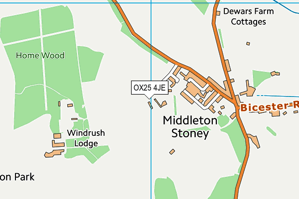 OX25 4JE map - OS VectorMap District (Ordnance Survey) OX25 4JE map - OS VectorMap District (Ordnance Survey)
