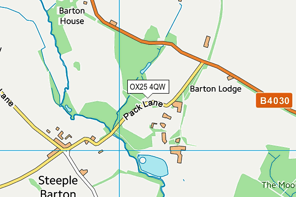 OX25 4QW map - OS VectorMap District (Ordnance Survey) OX25 4QW map - OS VectorMap District (Ordnance Survey)