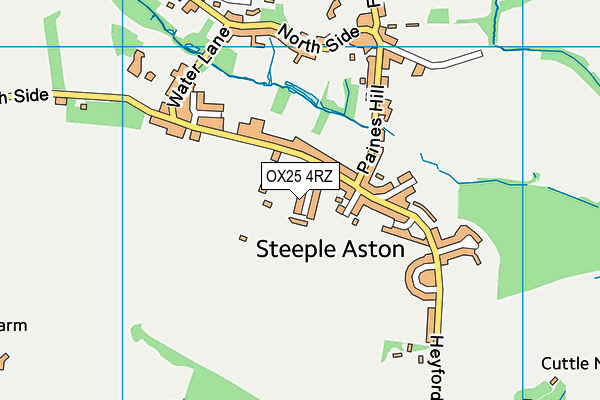 OX25 4RZ map - OS VectorMap District (Ordnance Survey) OX25 4RZ map - OS VectorMap District (Ordnance Survey)