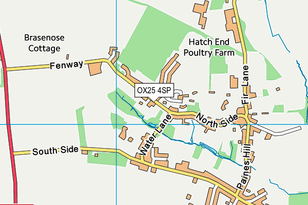 OX25 4SP map - OS VectorMap District (Ordnance Survey) OX25 4SP map - OS VectorMap District (Ordnance Survey)