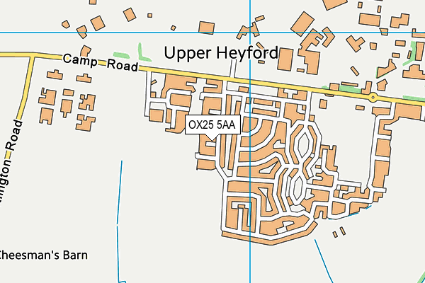 OX25 5AA map - OS VectorMap District (Ordnance Survey) OX25 5AA map - OS VectorMap District (Ordnance Survey)