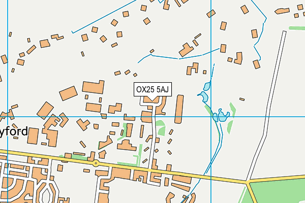 OX25 5AJ map - OS VectorMap District (Ordnance Survey) OX25 5AJ map - OS VectorMap District (Ordnance Survey)