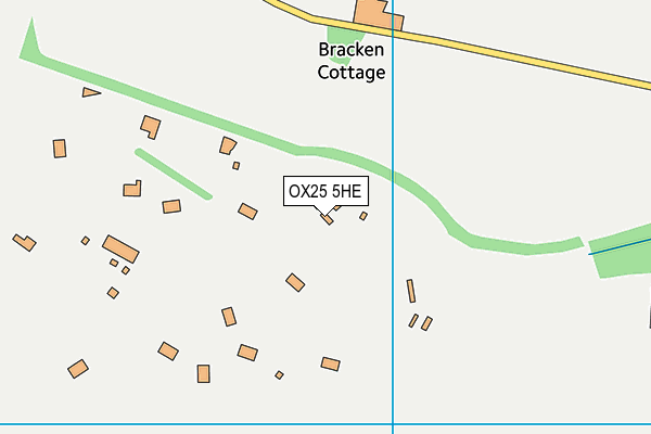 OX25 5HE map - OS VectorMap District (Ordnance Survey) OX25 5HE map - OS VectorMap District (Ordnance Survey)