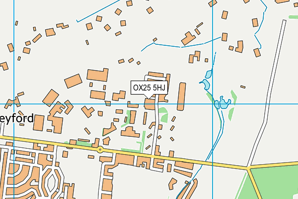 OX25 5HJ map - OS VectorMap District (Ordnance Survey) OX25 5HJ map - OS VectorMap District (Ordnance Survey)
