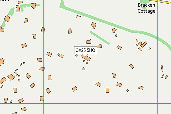 OX25 5HQ map - OS VectorMap District (Ordnance Survey) OX25 5HQ map - OS VectorMap District (Ordnance Survey)