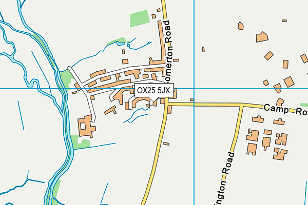 OX25 5JX map - OS VectorMap District (Ordnance Survey) OX25 5JX map - OS VectorMap District (Ordnance Survey)