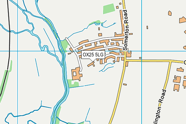 OX25 5LG map - OS VectorMap District (Ordnance Survey) OX25 5LG map - OS VectorMap District (Ordnance Survey)
