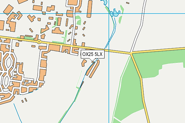 OX25 5LX map - OS VectorMap District (Ordnance Survey) OX25 5LX map - OS VectorMap District (Ordnance Survey)