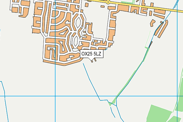 OX25 5LZ map - OS VectorMap District (Ordnance Survey) OX25 5LZ map - OS VectorMap District (Ordnance Survey)