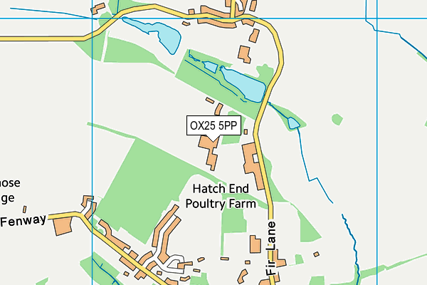 OX25 5PP map - OS VectorMap District (Ordnance Survey) OX25 5PP map - OS VectorMap District (Ordnance Survey)