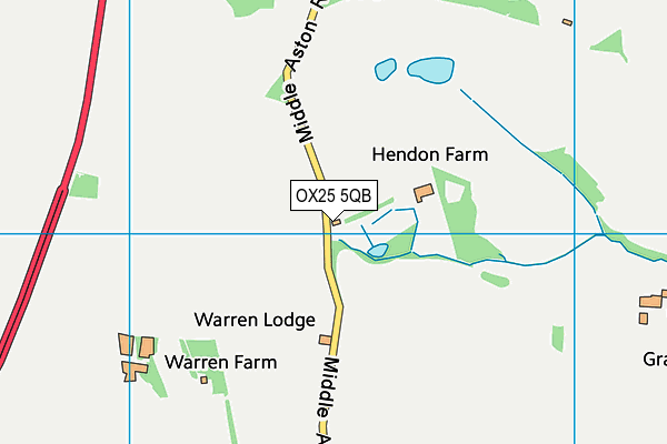OX25 5QB map - OS VectorMap District (Ordnance Survey) OX25 5QB map - OS VectorMap District (Ordnance Survey)