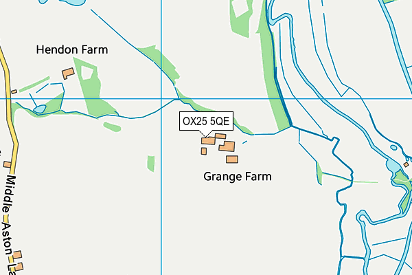 OX25 5QE map - OS VectorMap District (Ordnance Survey) OX25 5QE map - OS VectorMap District (Ordnance Survey)