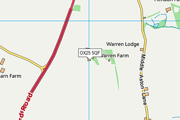 OX25 5QF map - OS VectorMap District (Ordnance Survey) OX25 5QF map - OS VectorMap District (Ordnance Survey)