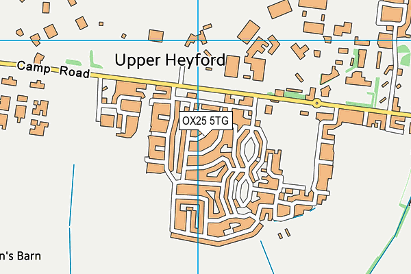 OX25 5TG map - OS VectorMap District (Ordnance Survey) OX25 5TG map - OS VectorMap District (Ordnance Survey)