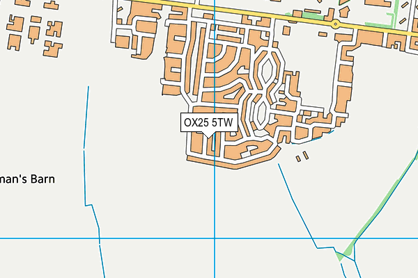 OX25 5TW map - OS VectorMap District (Ordnance Survey) OX25 5TW map - OS VectorMap District (Ordnance Survey)
