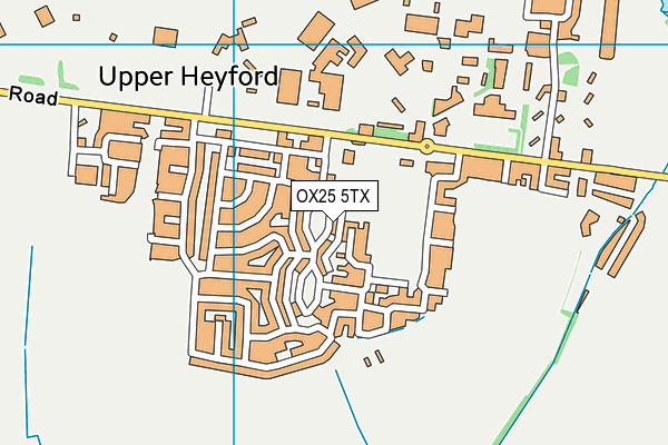 OX25 5TX map - OS VectorMap District (Ordnance Survey) OX25 5TX map - OS VectorMap District (Ordnance Survey)