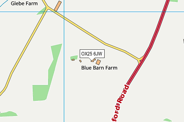 OX25 6JW map - OS VectorMap District (Ordnance Survey) OX25 6JW map - OS VectorMap District (Ordnance Survey)