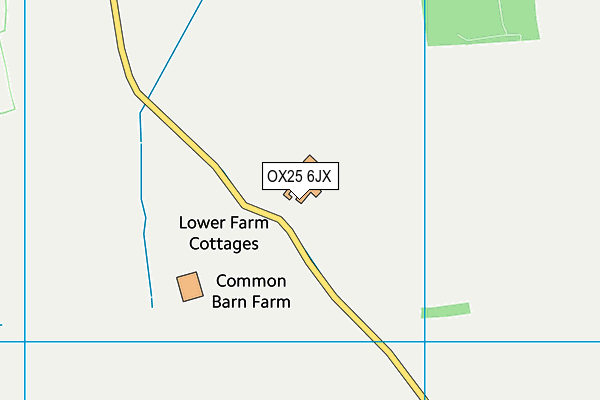 OX25 6JX map - OS VectorMap District (Ordnance Survey) OX25 6JX map - OS VectorMap District (Ordnance Survey)