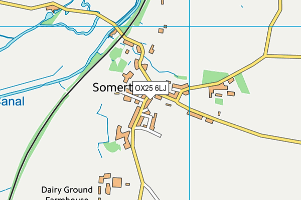 OX25 6LJ map - OS VectorMap District (Ordnance Survey) OX25 6LJ map - OS VectorMap District (Ordnance Survey)