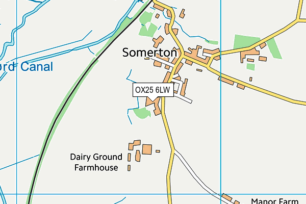 OX25 6LW map - OS VectorMap District (Ordnance Survey) OX25 6LW map - OS VectorMap District (Ordnance Survey)