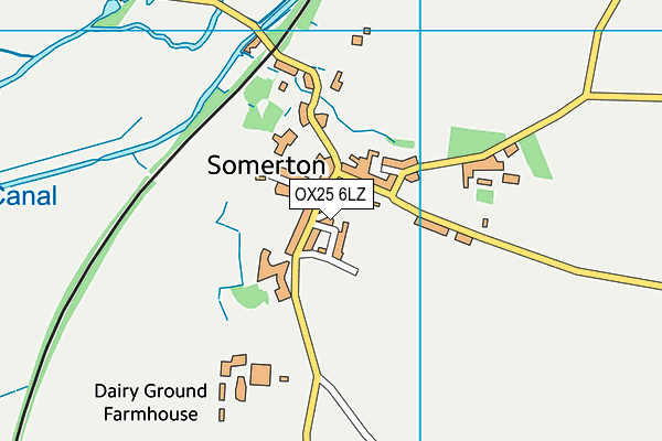 OX25 6LZ map - OS VectorMap District (Ordnance Survey)