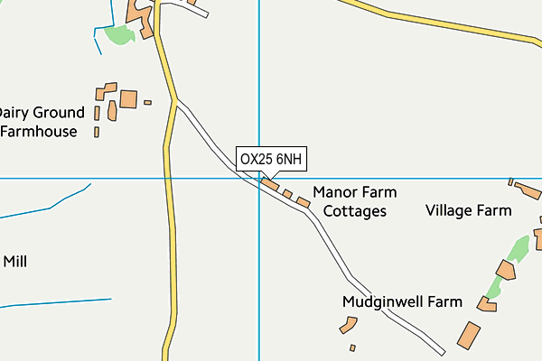 OX25 6NH map - OS VectorMap District (Ordnance Survey) OX25 6NH map - OS VectorMap District (Ordnance Survey)