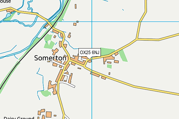 OX25 6NJ map - OS VectorMap District (Ordnance Survey) OX25 6NJ map - OS VectorMap District (Ordnance Survey)