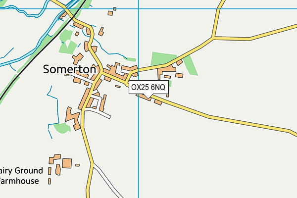 OX25 6NQ map - OS VectorMap District (Ordnance Survey) OX25 6NQ map - OS VectorMap District (Ordnance Survey)