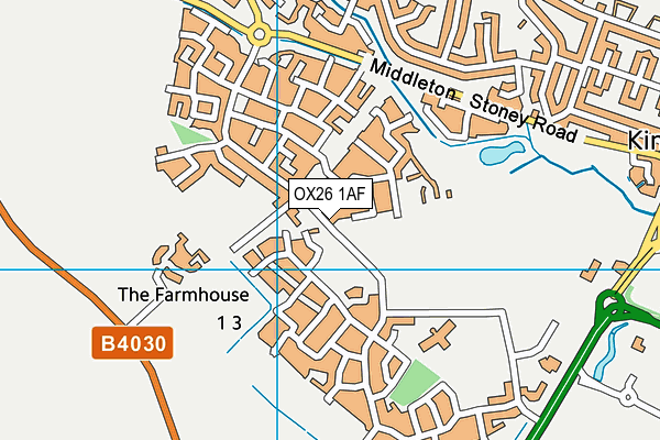 OX26 1AF map - OS VectorMap District (Ordnance Survey) OX26 1AF map - OS VectorMap District (Ordnance Survey)