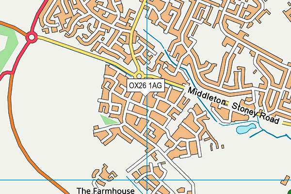 OX26 1AG map - OS VectorMap District (Ordnance Survey) OX26 1AG map - OS VectorMap District (Ordnance Survey)