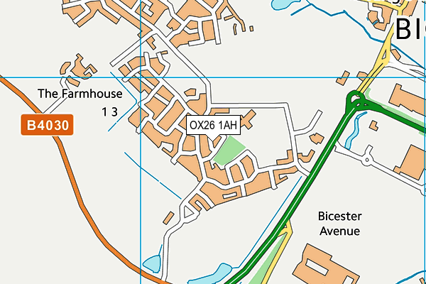 OX26 1AH map - OS VectorMap District (Ordnance Survey) OX26 1AH map - OS VectorMap District (Ordnance Survey)