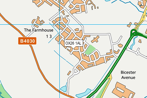 OX26 1AL map - OS VectorMap District (Ordnance Survey) OX26 1AL map - OS VectorMap District (Ordnance Survey)
