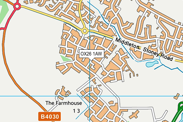 OX26 1AW map - OS VectorMap District (Ordnance Survey) OX26 1AW map - OS VectorMap District (Ordnance Survey)
