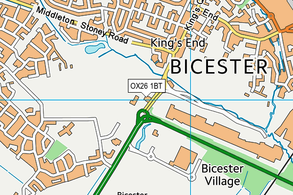 OX26 1BT map - OS VectorMap District (Ordnance Survey) OX26 1BT map - OS VectorMap District (Ordnance Survey)