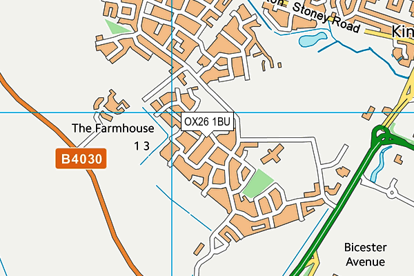 OX26 1BU map - OS VectorMap District (Ordnance Survey) OX26 1BU map - OS VectorMap District (Ordnance Survey)